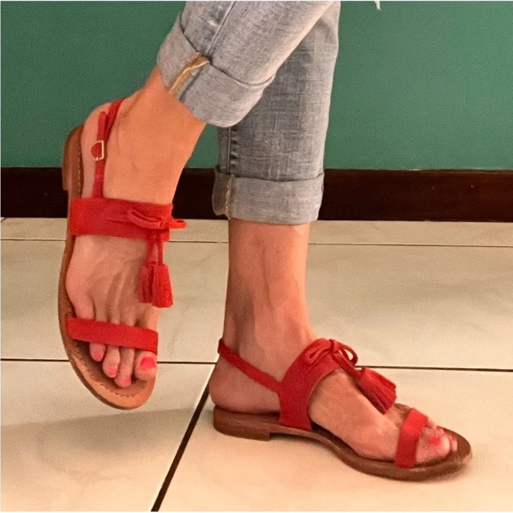 KATE SPADE Red Suede Women's Sandals